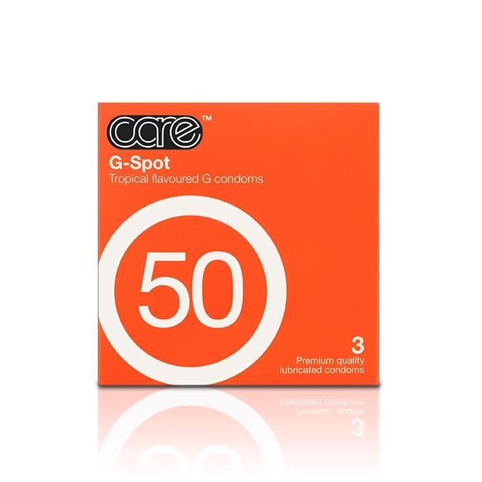 Care 50 G-Spot Tropical Flavoured Condom / Kondom - 3 pcs