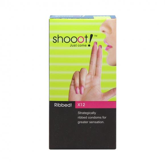SHOOOT RIBBED Condom / Kondom 12's