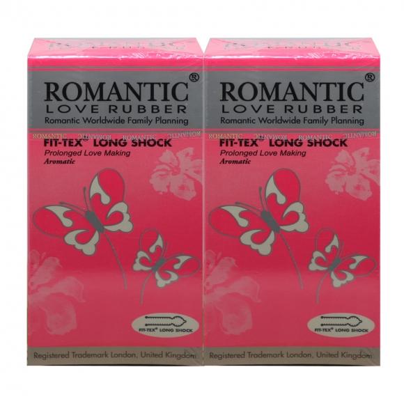 2 Boxes ROMANTIC LOVE RUBBER LONG SHOCK CONDOM 12s