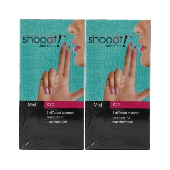 2 Boxes  SHOOOT MIX! Condom / Kondom 12's