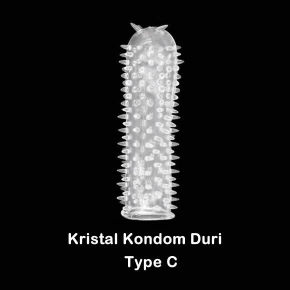 Reusable Crystal condom Hot Penis Crystal Condom (Kondom Duri Tahan Lama) - Type C