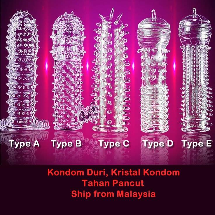 Reusable Crystal condom Hot Penis Crystal Condom (Kondom Duri Tahan Lama)