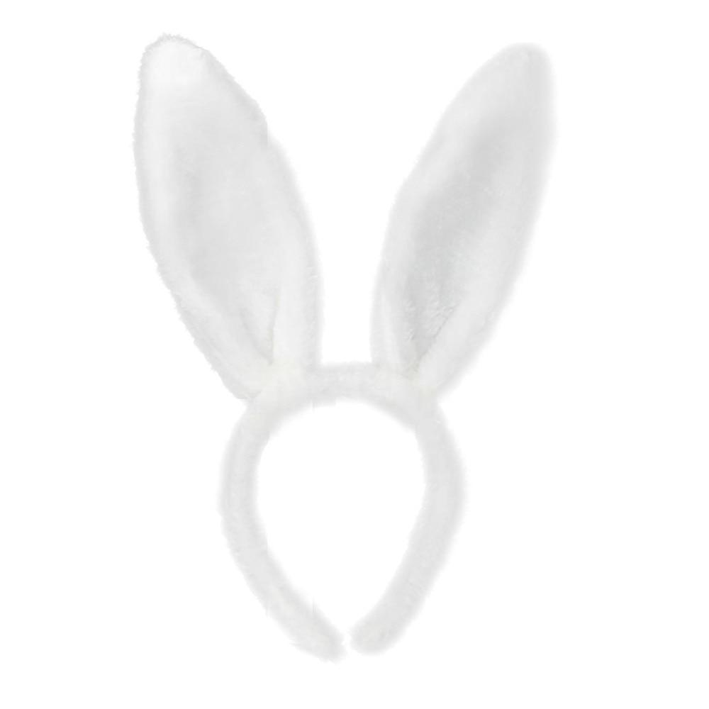 Fashion Easter Fluffy Rabbit Ears Headband / Bunny Ear Hairband Cosplay Costume Hair Accessories (White)