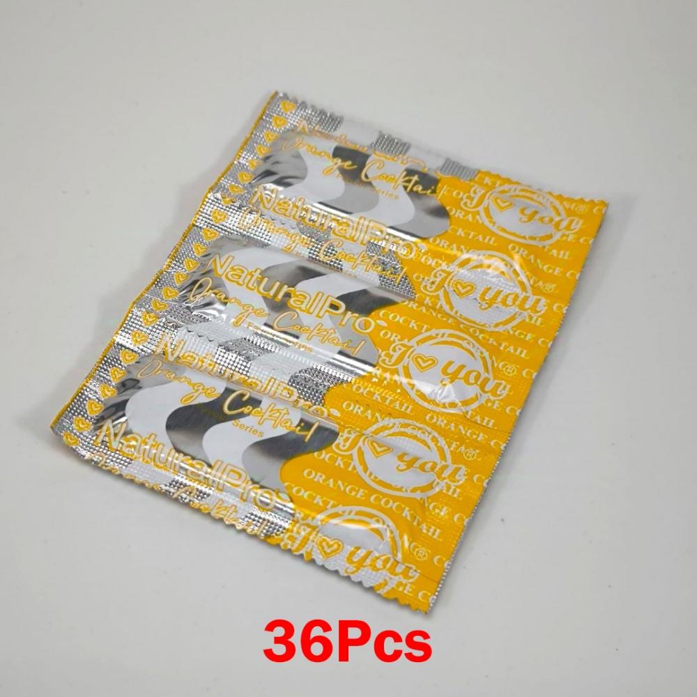 I Love You 520 Natural Pro Orange Cocktail Condoms / Kondom 36